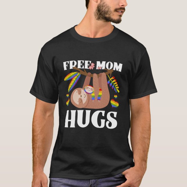 Camiseta Mamá libre abraza la camiseta, es gracioso, arcoir (Anverso)