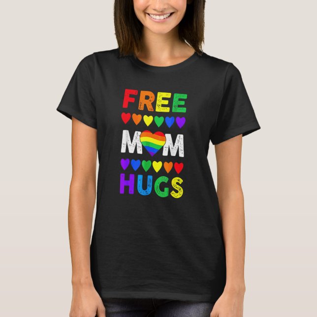 Camiseta Mamá Libre Abraza Lgbt Lgbt Lgb De Lgb De Lesbiana (Anverso)