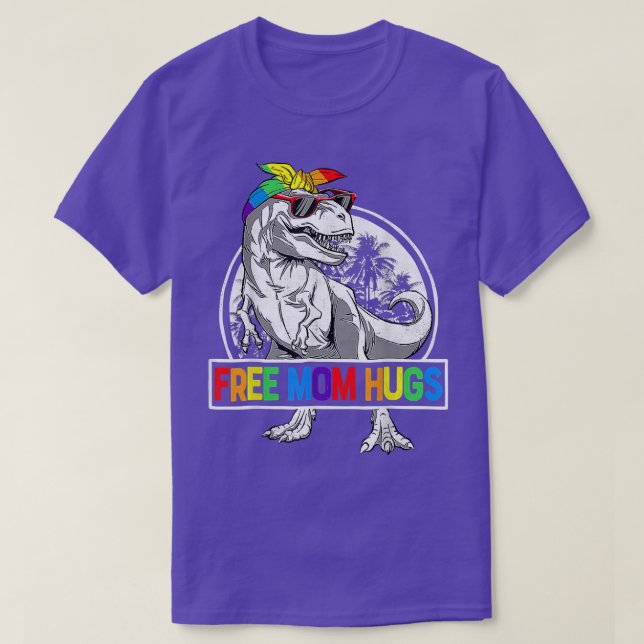 Camiseta Mamá libre abraza Mamasaurus Dinosaur T Rex Ally R (Diseño del anverso)