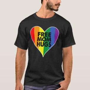 Camiseta Mamá libre abraza Orgullo Lgbtq Corazón Arcoiris