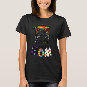 Camiseta Mamá libre abrazo Messy Bun Lgbt Orgullo Sol Té Ar