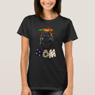 Camiseta Mamá libre abrazo Messy Bun Lgbt Orgullo Sol Té Ar