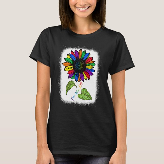 Camiseta Mamá libre cuchi abraza girasol arco iris Orgullo  (Anverso)