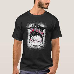 Camiseta Mama Life Diamond Messy Bun Funny el día de la mad