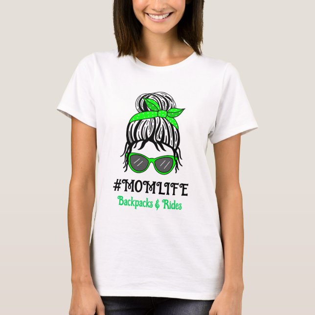 Camiseta Mama Life | Mochilas y paseos (Anverso)