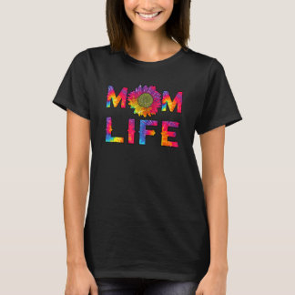 Camiseta Mama Life Sunflower Tie Dye Hippie Mamas D