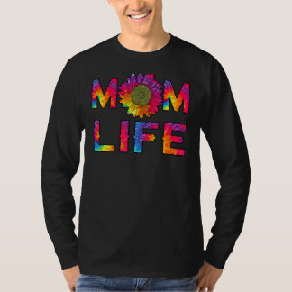 Camiseta Mama Life Sunflower Tie Dye Hippie Mamas D