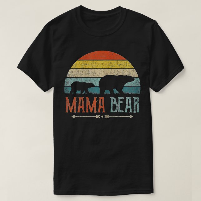 Camiseta Mamá linda con la madre vieja retro del día de la  (Diseño del anverso)