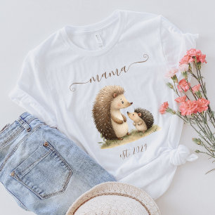 Camiseta Mamá Linda Erizo Acuarela Establecido