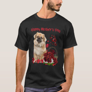 Camiseta Mamá linda Flor feliz Día de la Madre Perro 1