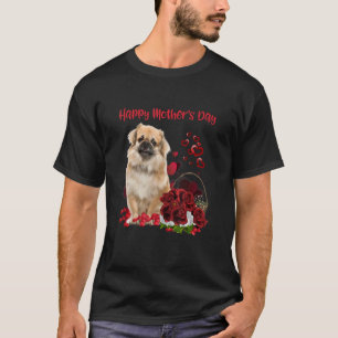 Camiseta Mamá linda Flor feliz Día de la Madre Perro 1