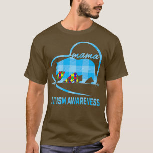 Camiseta Mamá linda tiene conciencia del autismo mamá con e