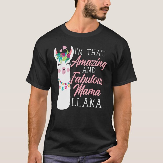 Camiseta Mamá llama a la Alpaca (Anverso)