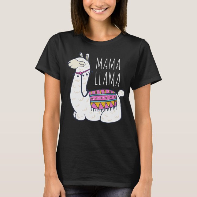 Camiseta Mama Llama, Llama, regalo del Día de la Madre, (Anverso)
