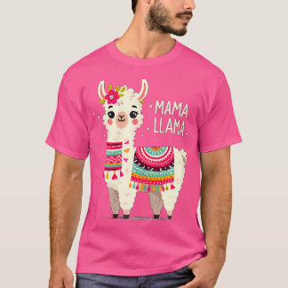 Camiseta Mama Llama Mother'S Day Birthday Party Mom Alpaca