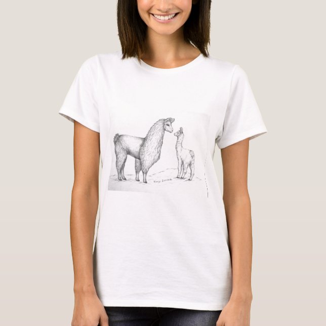 Camiseta Mamá Llama y Cria (Anverso)