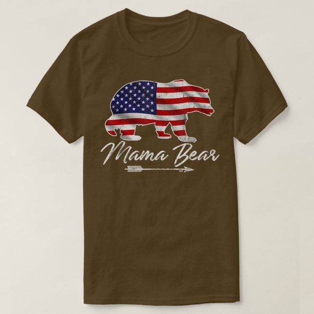 Camiseta Mamá lleva bandera estadounidense el 4 de julio, d (Diseño del anverso)