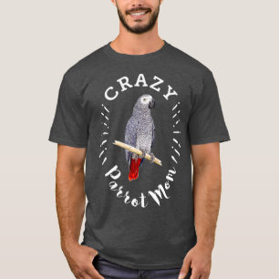 Camiseta Mamá loca de loro divertida loro gris africano