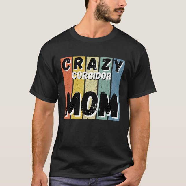 Camiseta Mamá Loca de Perro Corgidor (Anverso)
