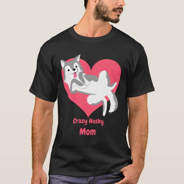 Camiseta Mamá loca Husky (Anverso)