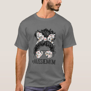 Camiseta Mamá loca, mamá australiana mira al perro del día 