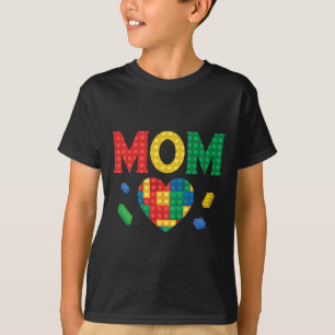 Camiseta Mamá Lover Master Builder Construcción Ladrillos B