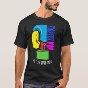 Camiseta Mamá luchadora apoyando a un amoroso niño autista 