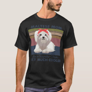 Camiseta Mamá maltesa Bandana hace juego con perro del Día