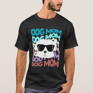 Camiseta Mamá maltesa Guay Retro Dog Mom