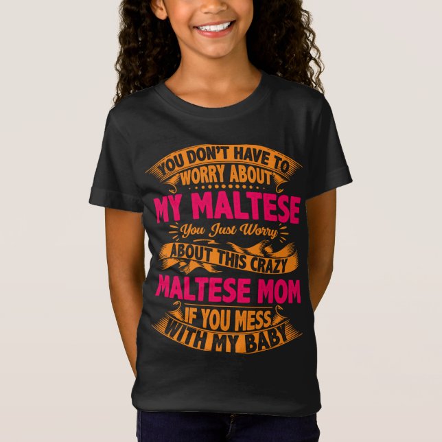Camiseta Mamá maltesa loca (Anverso)