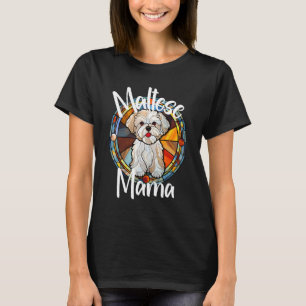 Camiseta Mamá Maltesa Perro Mamá Cachorro Colorido Mascota 