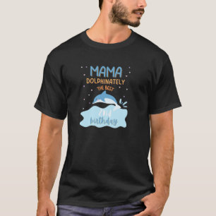 Camiseta Mamá Mamá 2.º cumpleaños Fiesta delfín cumpleaños 
