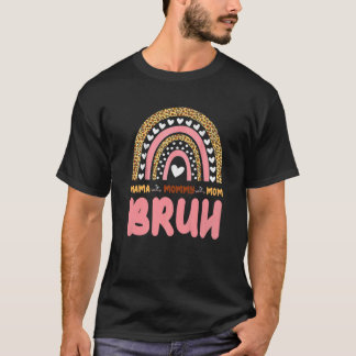 Camiseta Mamá mamá Bruh Rainbow Boho Día 1 de la Madre