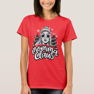 Camiseta Mamá Mama Claus Santa Navidad Divertida Navidad pi