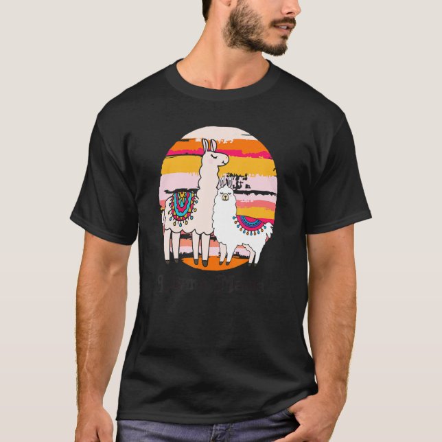 Camiseta Mamá mamá llama cumpleaños puta retro animal 1 (Anverso)