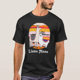 Camiseta Mamá Mamá llama cumpleaños puta retro animal 2