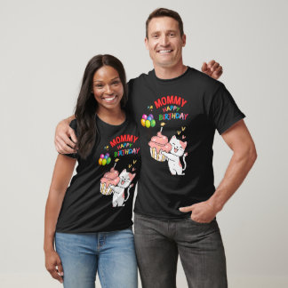 Camiseta Mamá Mamá madre cumpleaños gatos globos de velas