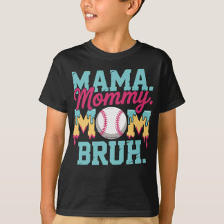 Camiseta Mamá Mamá Mamá Bruh Béisbol Mamá Hela Crema De Hie
