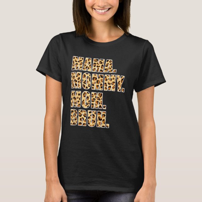 Camiseta Mamá mamá mamá Bruh mamá mamá mamá leopardo (Anverso)