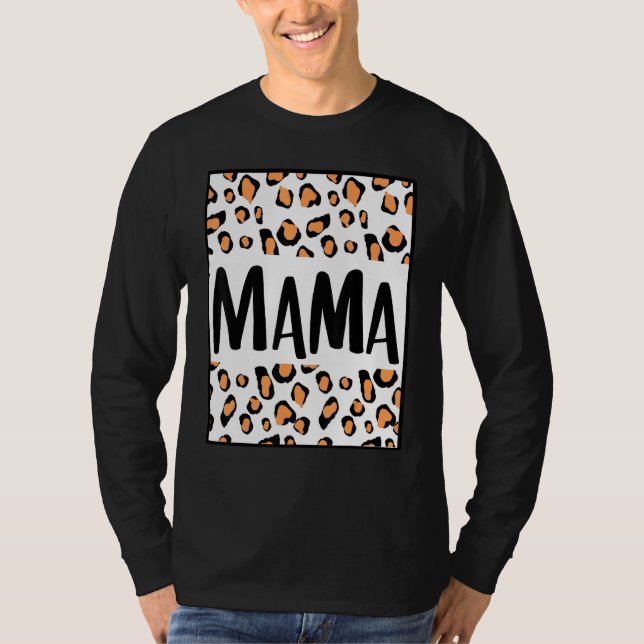 Camiseta Mamá Mamá Mamá hijo Hija Madre Mamá Leopardo de la (Anverso)