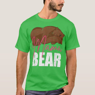 Camiseta Mamá Mamá Mamá Mamá Animal Que Lleva La Familia Cu