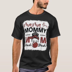 Camiseta Mamá Mamá Mamá Mamá Bruh Mamá Leopardo de la vida