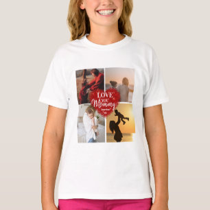 Camiseta Mamá/Mamá/Otro Collage de fotos de amor moderno