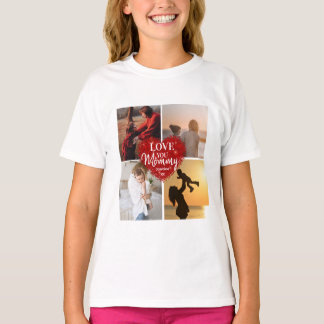 Camiseta Mamá/Mamá/Otro Collage de fotos de amor moderno