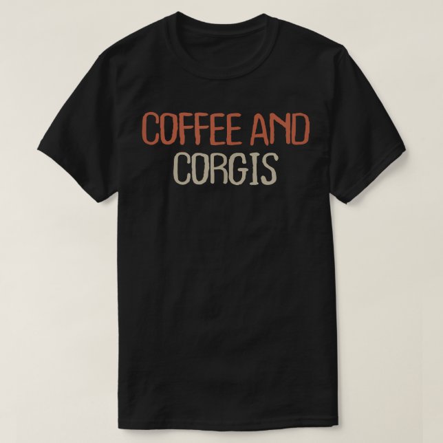 Camiseta Mamá Mamá Retro Café Gracioso Y Corgis (Diseño del anverso)