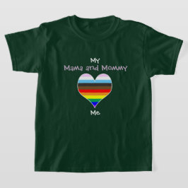 Camiseta Mama/Mami Rainbow Heart (para colores osc
