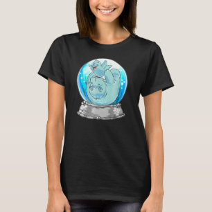 Camiseta Mamá manatí y bebé jugando a la nieve dulce Globe 