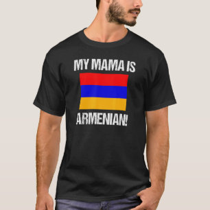 Camiseta Mamá marca a mi mamá es bandera armenia de Armenia