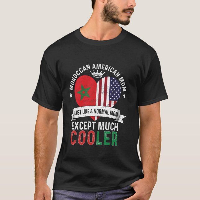 Camiseta Mamá marroquí-norteamericana Día de la Madre Mama  (Anverso)