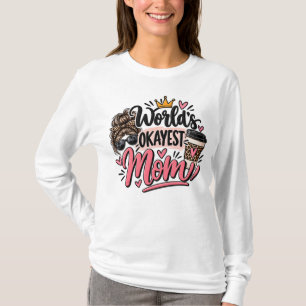 Camiseta Mamá Más o Menos del Mundo Estampado de Leopardo M